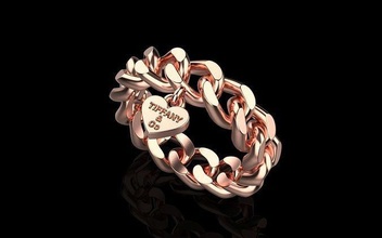 Tiffany düğümler yüzük gül altın kalp takı yüzükler yazdırılabilir sterlin mücevher nişan elmas moda güzellik platin kolye sevgili parlak 3d print model - Mito3D