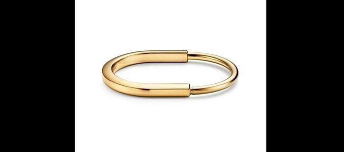 Tiffany sperren Armreif Schmuck Gold druckbar Juwel Mode bangel einfach Luxus Armbänder 3d print model - Mito3D