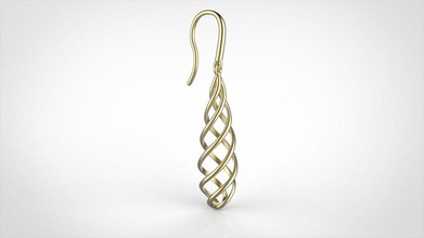 tiffany luce drop earrings jewelry 3d print model - Mito3D