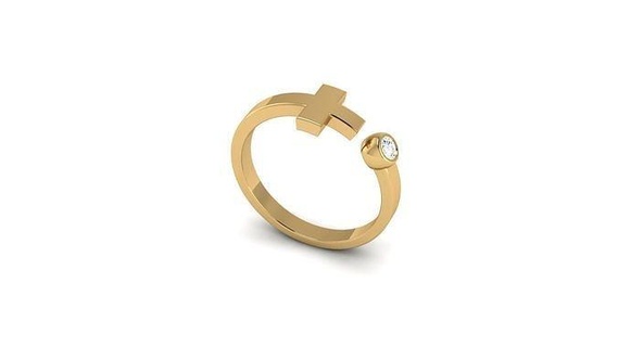 Tiffany geändert Ring Schmuck Ringe Frauen Gelb Gold Weiß Rose golden Mode fein druckbar 3d print model - Mito3D