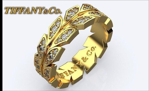 Tiffany Ring Schmuck Gold Ringe druckbar Silber Diamant Sterling Luxus Armband Mode Schönheit Anhänger 3d drucken 3d print model - Mito3D