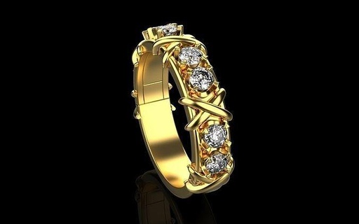 tiffany ring jewelry luxury gold diamond silver platinum gem time jewelry rings daimond rend cad rhinoceros braclet jewel reminder calendar clock printable planner rings  3d print model - Mito3D