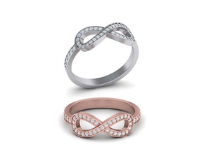 unendlichkeit ring liebe endlos 3dmodel tiffany kaufen 3d modell diamant gold schmuck ringe usa kanada druckbar 8ring israel australien vereinigt zustände 3d print model - Mito3D