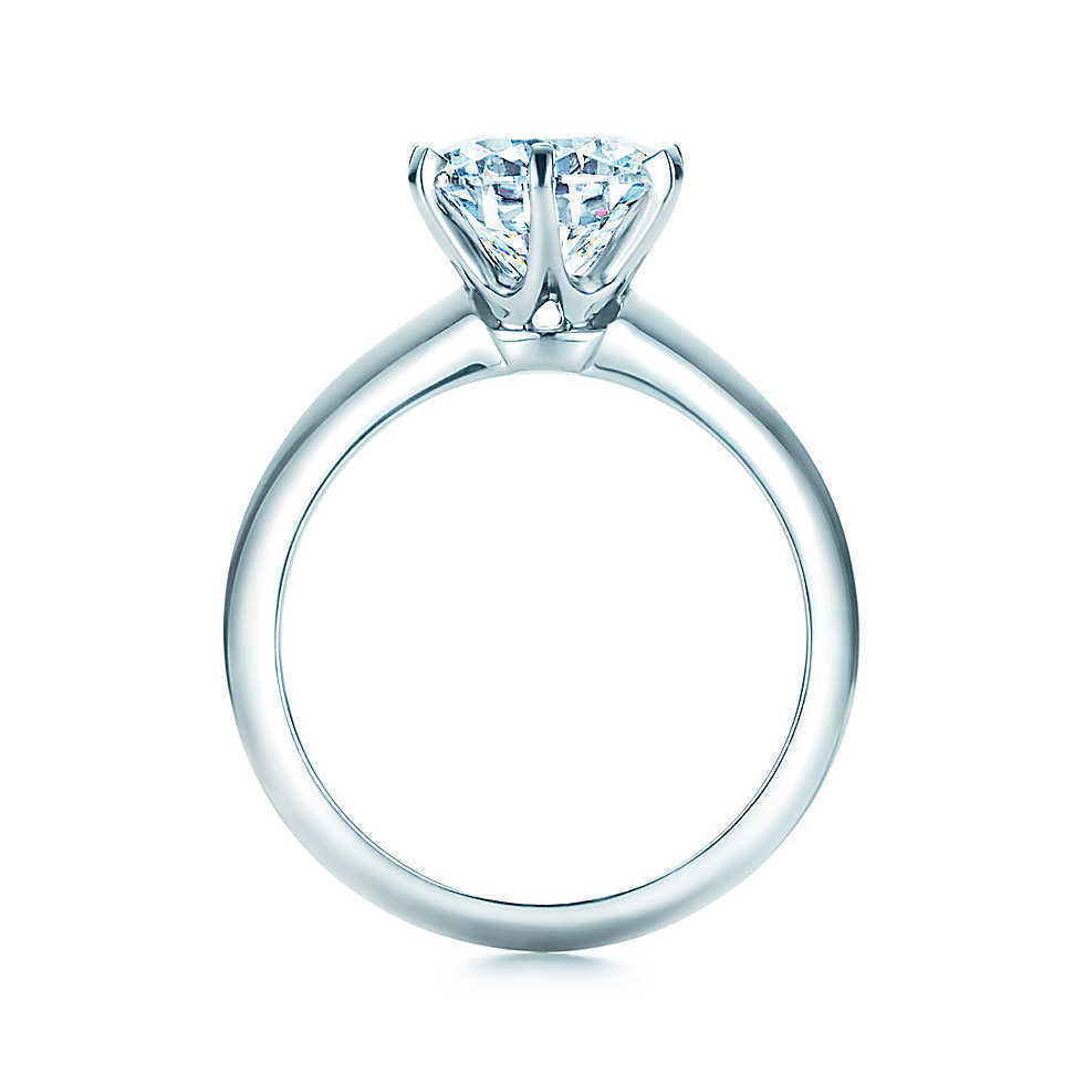 tiffany anneaux 70 bijoux diamant or engagement solitaire mariage bague 3D print model - Mito3D