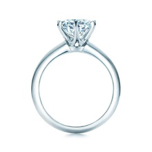 tiffany argolas 70 joalheria diamante ouro noivado solitário casamento anel 3d print model - Mito3D