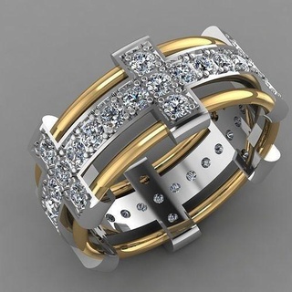 tiffany signet diamond ring men jewellery groom gold jewelry wedding luxury jewel rings 3d print model - Mito3D