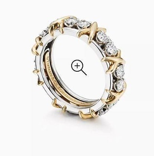 Tiffany Sechszehn Stein Ring Ring Tiffany pflastern Diamanten Edelsteine Frau Mode Mädchen Gold Silber Schmuck einzigartig wertvoll wunderschönen 3d Ringe 3d print model - Mito3D