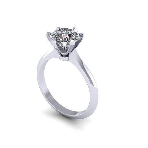 Tiffany solitário diamante anel jóia gema noivado Casamento jóias prata joalheria ouro engagem moda esterlina pingente colar beleza brincos pingentes argolas 3D print model - Mito3D