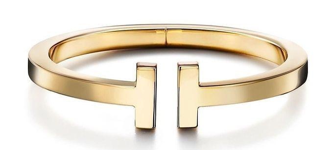 Tiffany Quadrat Armband Schmuck Gold Mode Juwel einfach bangel Armbänder 3d print model - Mito3D