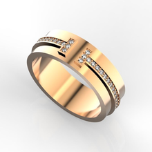 tiffany stile squillare anelli nozze diamante gioielleria prezioso oro gioiello diamanti 3d print model - Mito3D
