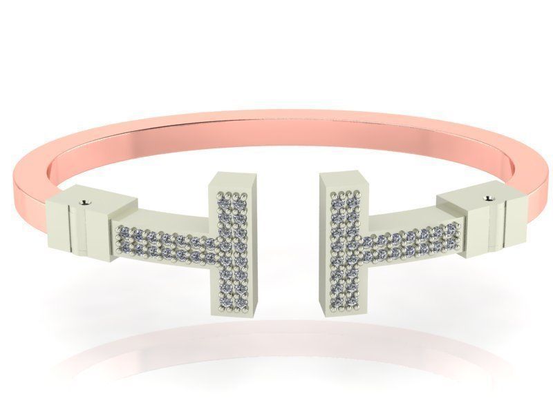 tiffany wedding bracelet jewellery jewelry diamond gold engagement free cuff bracelets 3D print model - Mito3D
