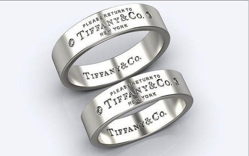 tiffany nozze anelli squillare gioielleria diamante marca Fidanzamento brillante lusso stampabile 3d Stampa platino moda argento oro 3d print model - Mito3D