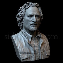 tig trager sons anarchy kim coates soa bust 3dprinting art sculpture portrait likeness realistic sidnaique statue sculptures 3d print model - Mito3D