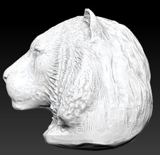 tiger art cat animal head bust satue puma wildcat lion printable 3d cnc sculptures 3d print model - Mito3D
