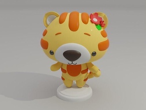 Tigre animado juguete tablero juego zoo gatito blindado pantera puma león gato animal África juegos juguetes 3d print model - Mito3D