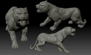 tigre gatto pantera puma selvaggio safari panthera mammifero stampabile zbrush statua animale 3d gratuito arredamento scultura arte sculture bengala 3d print model - Mito3D