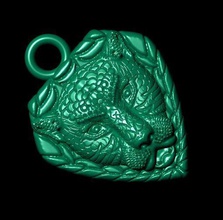 tiger jaguar head pendant art cool hot jewelry pendants 3d print model - Mito3D