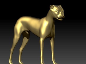 tigre d'or chien jouet sculpture créature mammifère jeux jouets 3dprint 3d gametoys 3d print model - Mito3D