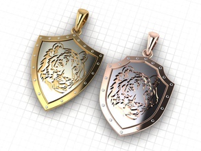 tiger jewelry ornament pendant picture pendants 3d print model - Mito3D