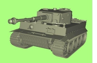 tigre 1 guerra militar pistola tanque armadura cañón arma ejército juegos juguetes 3d print model - Mito3D