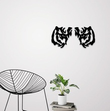 tiger eyes wall decoration art lion 3d 2d decor animal wild nature signs logos 3d print model - Mito3D