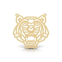tiger face 3d pendent model render jewel gem engagement wedding jewellery diamond printable ring silver gold jewelry engagem fashion sterling white pendant necklace sapphire pendants 3d print model - Mito3D