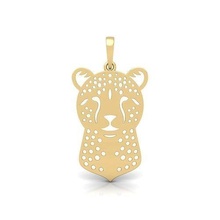 tiger face pendent 3d model render jewel gem engagement wedding jewellery diamond printable ring silver gold jewelry engagem fashion sterling white pendant necklace sapphire pendants 3d print model - Mito3D