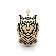 tiger face pendent 3d model render jewel gem engagement wedding jewellery diamond printable ring silver gold jewelry engagem fashion sterling white pendant necklace sapphire pendants 3d print model - Mito3D