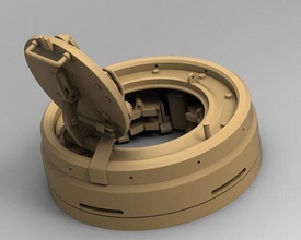 tiger h1 panzer cupola 1-10 scale stl 3d model tank wehrmacht military games toys 3d print model - Mito3D