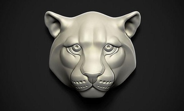tiger head animal lion cat leopard panther face wild puma jungle neutral 3d relief bas pendant jewelry art sculptures 3d print model - Mito3D