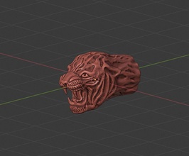 tigre cabeça terminal pulseira arte anatomia animal homens moda joalheria pulseiras 3d print model - Mito3D