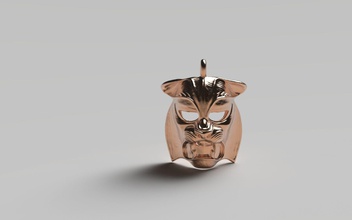 tiger kabuki pendant jewelry bigcat print 3d art pendants 3d print model - Mito3D