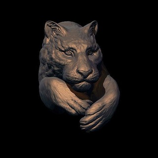 Tigre modelo 3d impresión Arte escultura león cara estatua gato lana naturaleza decoración miniatura imprimible cnc busto joyería joya esculturas 3d print model - Mito3D