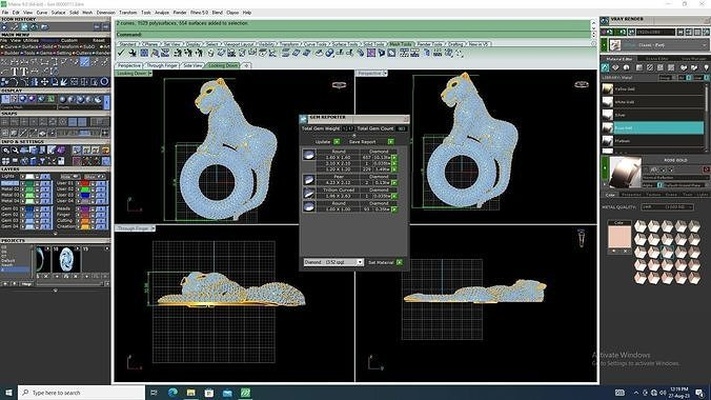 tigre pendente p2 gioiello gemma fidanzamento nozze gioielleria diamante squillare argento oro engagement moda sterlina collana bellezza orecchini ciondoli anelli 3d print model - Mito3D