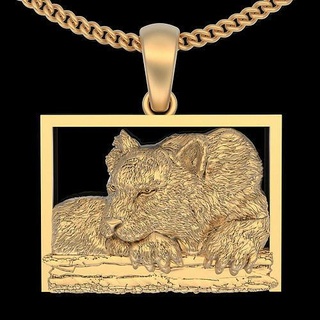 tiger pendant silver gold jewelry printable 3d model fashion trend fantasy zbrush lion sterling leoparn panther cat necklace beauty pendants 3d print model - Mito3D