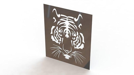 tiger picture laser cutting decor frames wall artwork paint acryl metal frame modern abstract accessory interior butterfly home cnc plastic house 3d print model - Mito3D