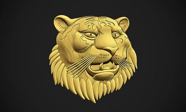 tiger relief roaring wild bengal bas 2d art lion panther cheetah leopard sculptures 3d print model - Mito3D