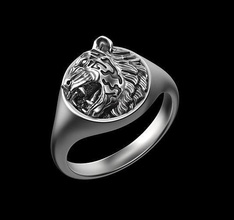 tiger ring ringe juwelier schmuck glück glücklich symbol design gold silber mode schönheit druckbar stahl sterling katze löwe puma 3d print model - Mito3D