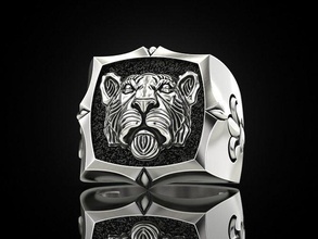 tigre bague bijoux impression 3dprinted imprimable anneaux conception bijou or prototypage argent motard noircissement texture mode sterling 3d print model - Mito3D