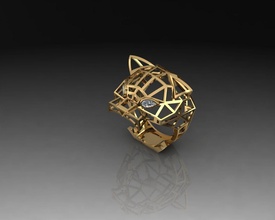 tigre squillare rolex gioielleria oro anelli braccialetto gioiello argento moda bellezza anello 3d print model - Mito3D