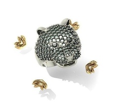 tiger ring jewelry gold silver gem animal rings diamond nature white fashion design 3d print model - Mito3D