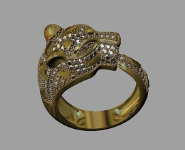 kaplan yüzük altın yazdırılabilir sterlin moda gümüş mücevher düğün nişan platin elmas kolye güzellik parlak 3d print model - Mito3D