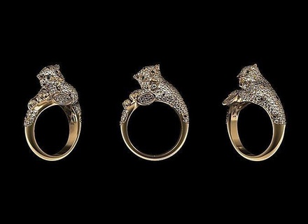 tiger ring tigerring jewelry man gem style animal mesh 3dprint free rings 3d print model - Mito3D