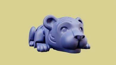 tiger toy segment trinket jewelry gift toys animal creativity plastic cat mobile pendant 3d print lion games sculpture playful 3d print model - Mito3D