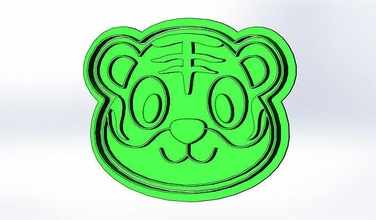 tigers set cookie cutters models 3d print 2022 tigr cutter tea coffe year kitchen house dining 3d print model - Mito3D