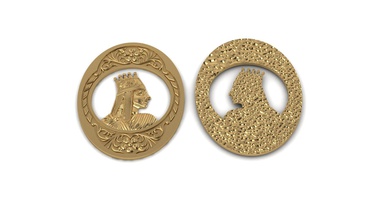 tigran große armenische König Schmuck Silber bedruckbar ist Platin zbrush Anhänger neckles andere sterling Juwelier Münze gold goldplate royal Männer 3d print model - Mito3D