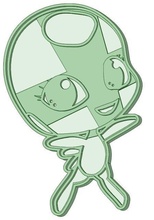 tikki mariquita galleta cortador ilustración arte lindo mascota dibujos animados 3d print model - Mito3D