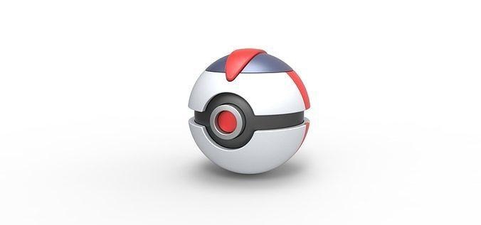 zamanlayıcı top pokeball pokemon konsept konteyner anime oyuncak Yazdır yazdırılabilir zaman topu hobi kendin yap 3d print model - Mito3D