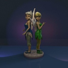 tamircilik çan deniz salyangozu tinkerbell peri tale heykel balerin disney kız kadın prenses oyunlar oyuncaklar minyatürler 3d print model - Mito3D
