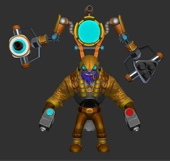 funileiro dota 2 dota2 warcraft trono congelado magia personagem brinquedo estatueta coleção steampunk arte robô mecânica arbusto jogos esculturas 3d print model - Mito3D